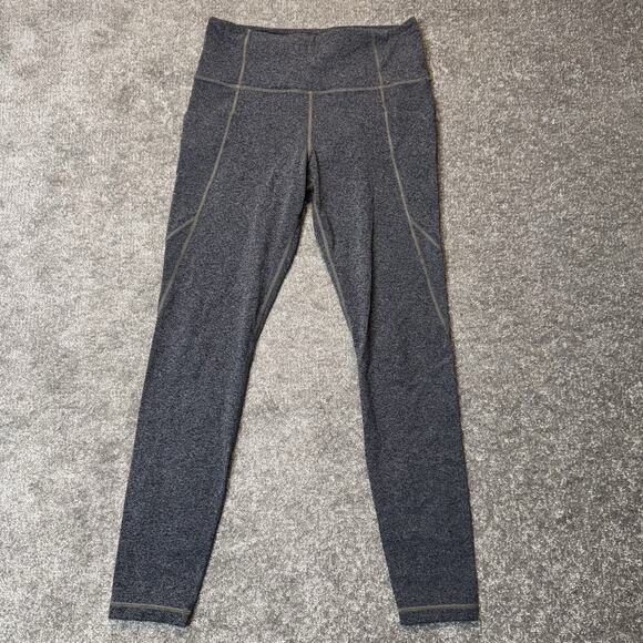 Athleta Salutation Stash Pocket Leggings Gray‎ Size M High Rise Yoga Athletic - Picture 1 of 10